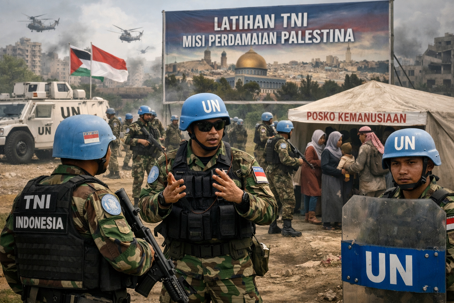 Latihan khusus telah dimulai, dalam waktu dekat Ribuan Prajurit TNI akan dikirim misi perdamaian ke Palestina