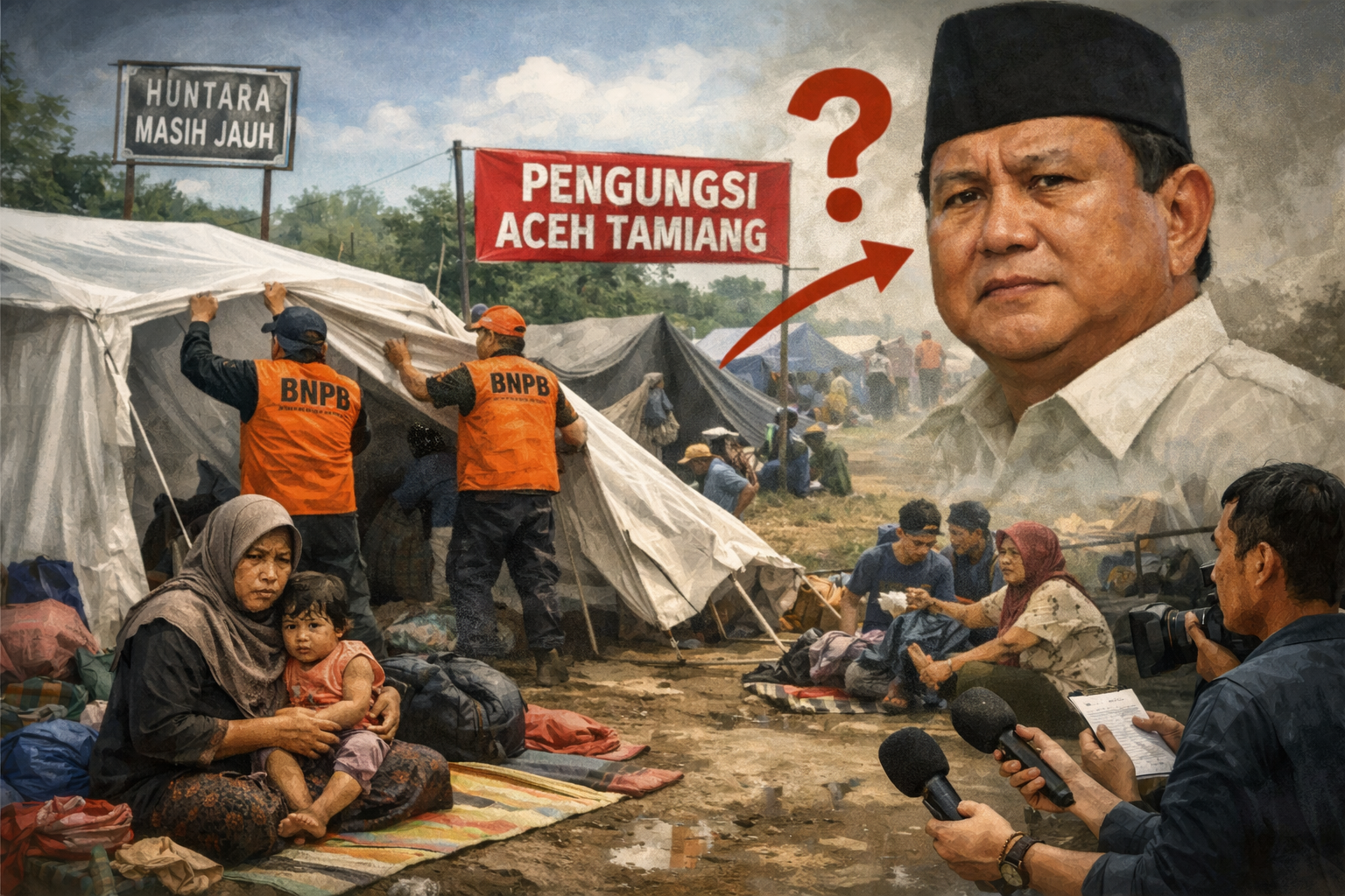 Pengungsi Aceh Tamiang Disebut Masih Bertahan di Tenda, Muncul Dugaan Presiden Disuguhi berita Tidak Benar?