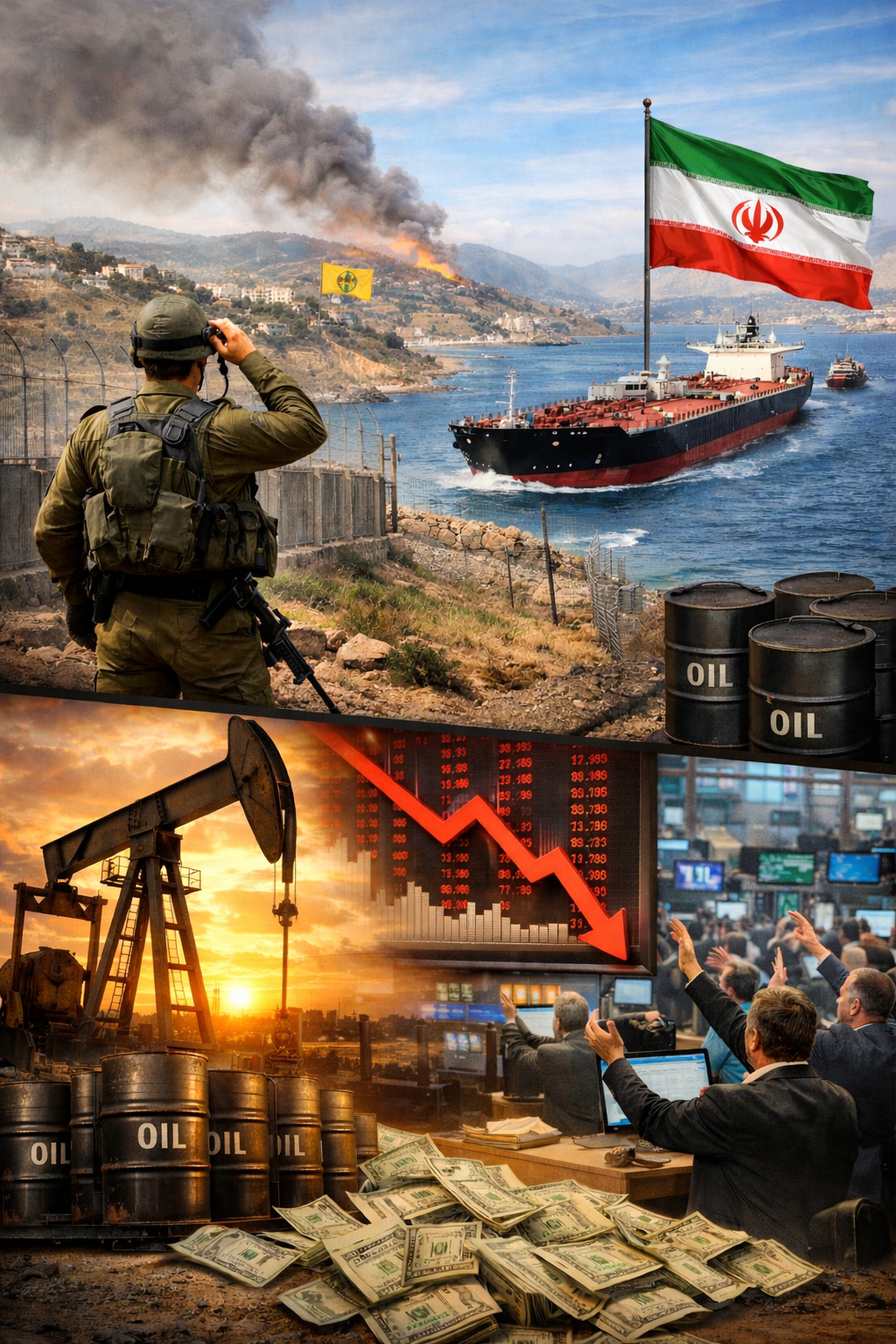 israel hentikan serangan ke lebanon, iran buka selat Hormuz bagi seluruh negara, harga minyak dunia turun drastis.